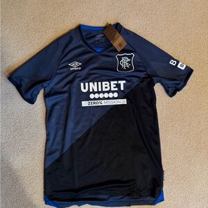 Rangers Football Club Umbro Navy and Black Football Shirt